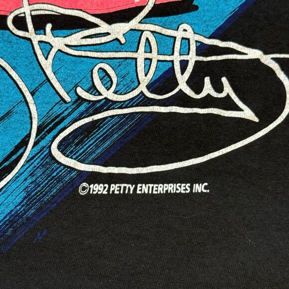 Vintage 1992 Richard Petty STP NASCAR Single Stitch Men's Black T-Shirt Size XL - Picture 4 of 7